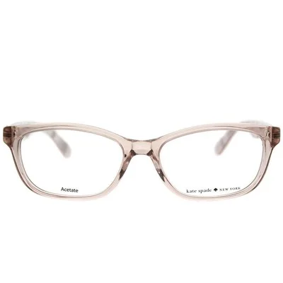 Kate Spade Brylie QGX Beige Striped White Plastic Rectangle Eyeglasses 50mm 2
